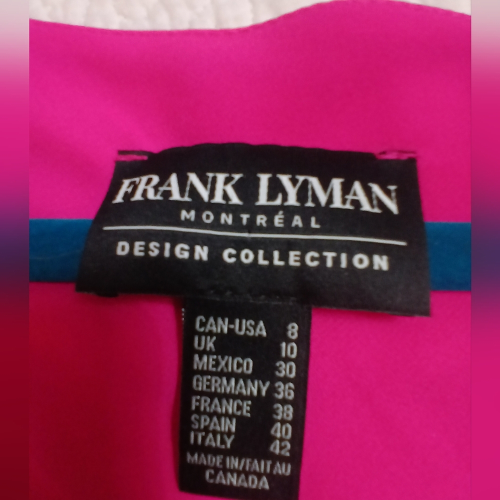 Frank Lyman Montreal Size 8 Hot pink layered top with cape sleeves! - Picture 3 of 6